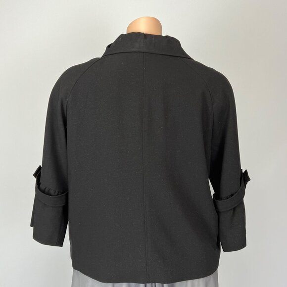 Dialogue Womens Plus Black Swing Jacket Glittery Button Front Pockeys size 2X - Picture 7 of 14